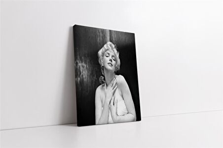 Marliyn Monroe Siyah Beyaz Kanvas Tablo