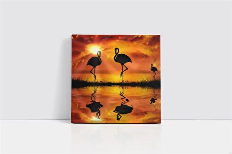 Flamingolar Kanvas Tablo
