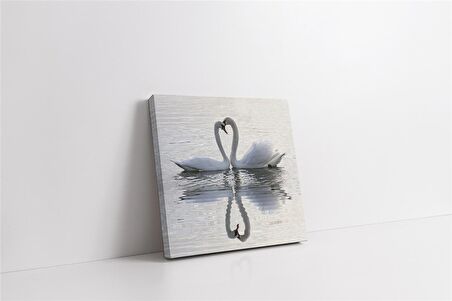 Beyaz Kuğu Kanvas Tablo