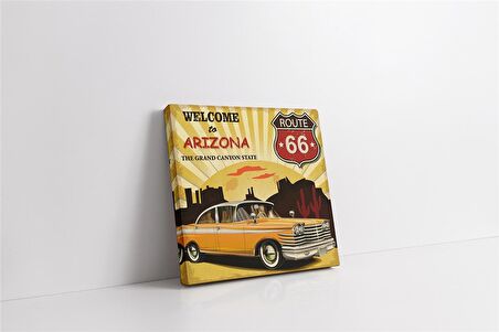 Vintage Retro Görsel Kanvas Tablo