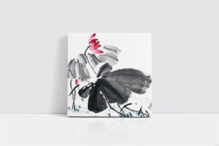 Kırmızı Çiçek Kanvas Tablo