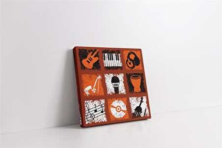 Kolaj Soyut Kanvas Tablo
