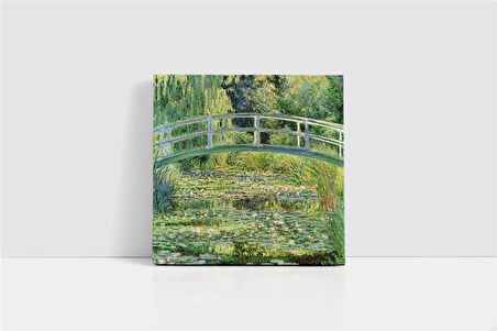 Water Lilies And Japanese Bridge Kanvas Tablo
