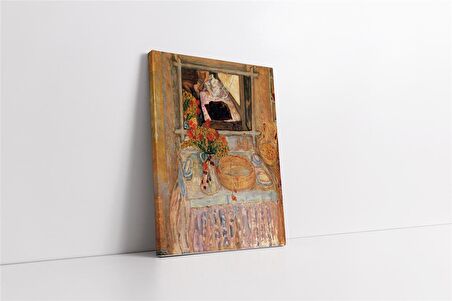 Toilet With A Bouquet Red And Yellow Kanvas Tablo