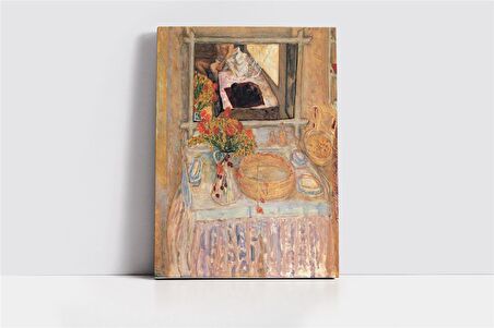 Toilet With A Bouquet Red And Yellow Kanvas Tablo