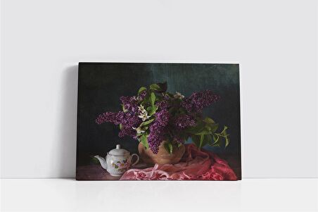 Vazoda Sümbül Kanvas Tablo