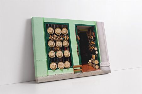 Müzit Aletleri Dükkanı Kanvas Tablo