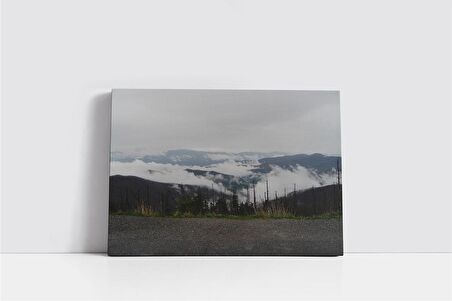 Bulutların Üzerinden Orman Kanvas Tablo