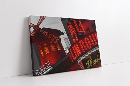 Fransa Moulin Rouge Kanvas Tablo