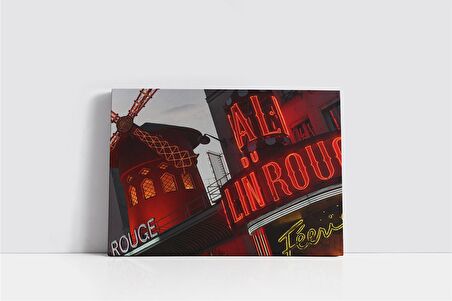 Fransa Moulin Rouge Kanvas Tablo