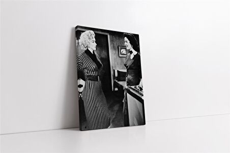 Siyah Beyaz Marilyn Monroev Kanvas Tablo