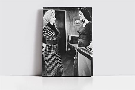 Siyah Beyaz Marilyn Monroev Kanvas Tablo