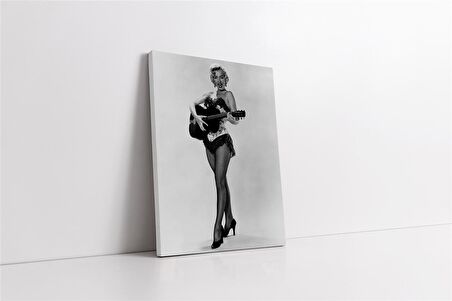 Siyah Beyaz Marilyn Monroe Kanvas Tablo
