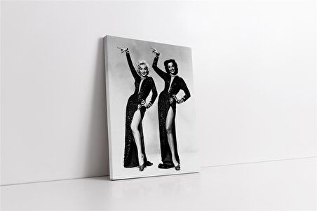 Siyah Beyaz Marilyn Monroe Kanvas Tablo