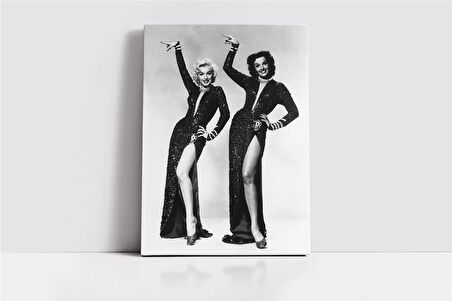 Siyah Beyaz Marilyn Monroe Kanvas Tablo