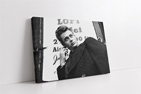 Siyah Beyaz James Dean Kanvas Tablo