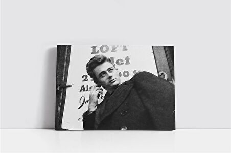 Siyah Beyaz James Dean Kanvas Tablo