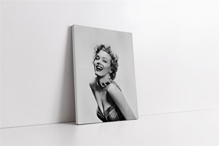 Marilyn Monroe Siyah Beyaz Kanvas Tablo