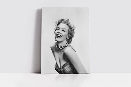 Marilyn Monroe Siyah Beyaz Kanvas Tablo