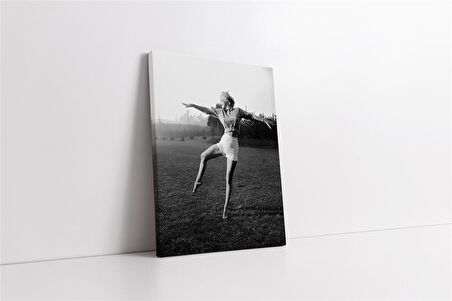 Marliyn Monroe Siyah Beyaz Kanvas Tablo