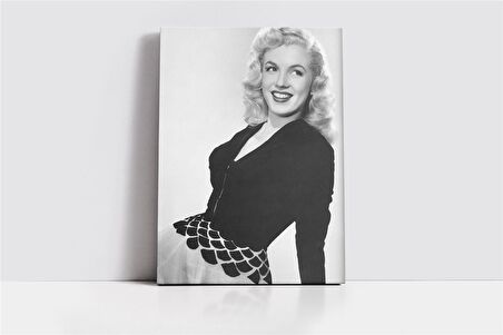 Marliyn Monroe Siyah Kıyafetiyle Kanvas Tablo