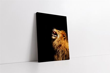 Kükreyen Aslan Kanvas Tablo