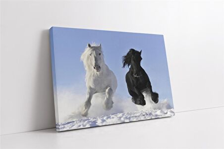 Koşan Atlar Kanvas Tablo