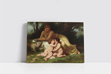 Nymphs ve Satyr Kanvas Tablo