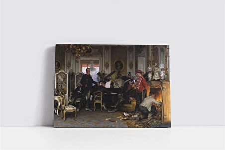 Paris Dışında Bir Kütük Kanvas Tablo