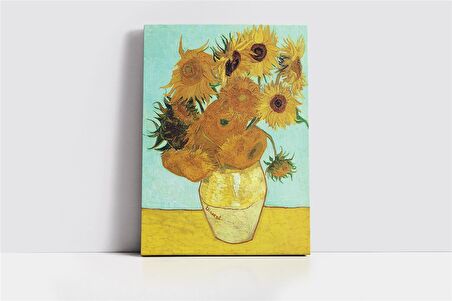 Vazoda Günebakan Çiçekleri Kanvas Tablo