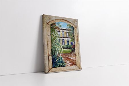 Taş Ev Kapı Kanvas Tablo