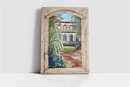 Taş Ev Kapı Kanvas Tablo