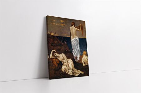 Young Women On The Seashore Kanvas Tablo