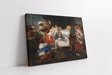 Osmanlıda Eşli Yaşam Kanvas Tablo