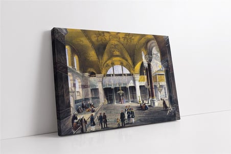 Osmanlı Dönemi Ayasofya Mimari Kanvas Tablo