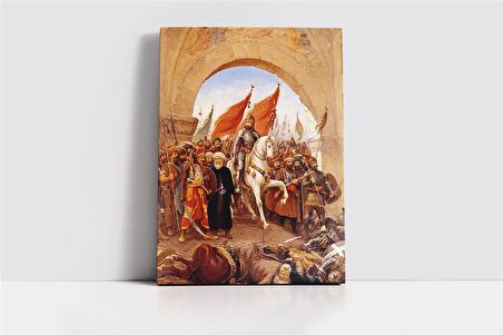 Fatihin İstanbula Girişi F Zonaro Kanvas Tablo