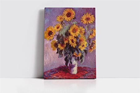 Monet Sunflowers Kanvas Tablo