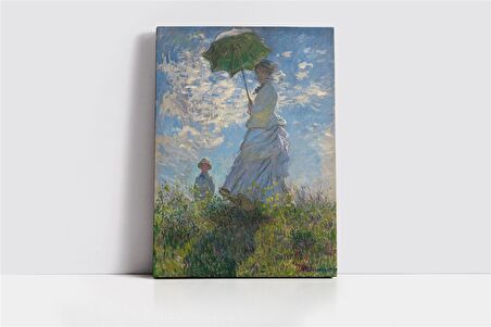 Çayırda Yürüyüş Monet Kanvas Tablo