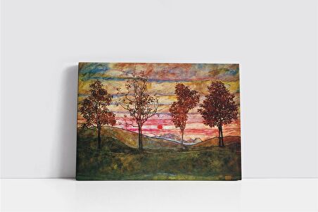 Four Trees Kanvas Tablo