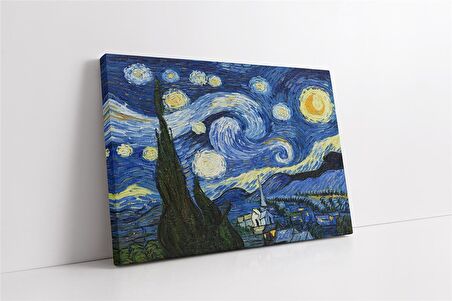 Yıldızlı Gece Kanvas Tablo