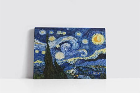 Yıldızlı Gece Kanvas Tablo