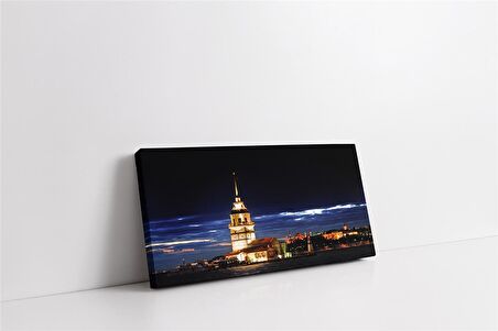Kız Kulesi Gece Kanvas Tablo