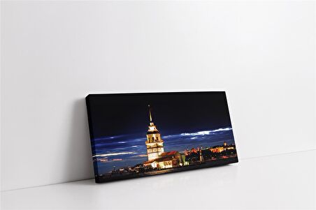 Gece Kız Kulesi Kanvas Tablo