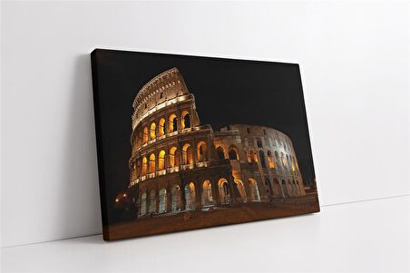Roma Kolezyum Gece Kanvas Tablo