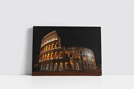 Roma Kolezyum Gece Kanvas Tablo