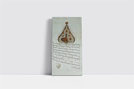 Osmanlı Padişah Fermanı Kanvas Tablo