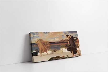 Top Oynayan Grek Kızları L Leighton Kanvas Tablo
