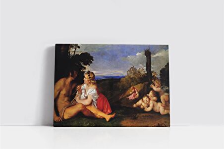 İnsanın Üç Çağı Titian Kanvas Tablo