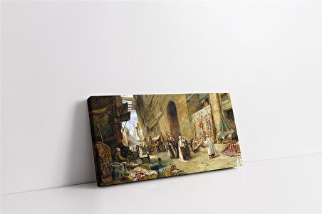 Anatolian Kahirede Halı Pazarı Kanvas Tablo
