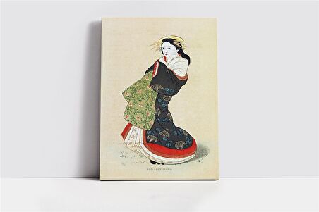 Japon Kadın Kanvas Tablo